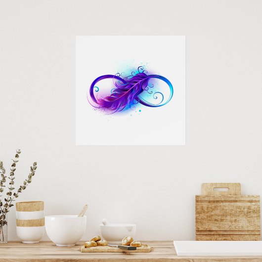 Infinity with Purple Feather Poster (Küche)