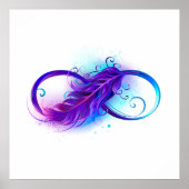 Infinity with Purple Feather Poster (Vorne)