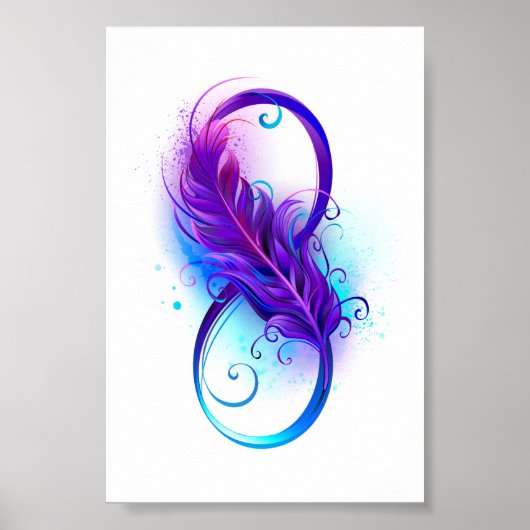 Infinity with Purple Feather Poster (Vorne)