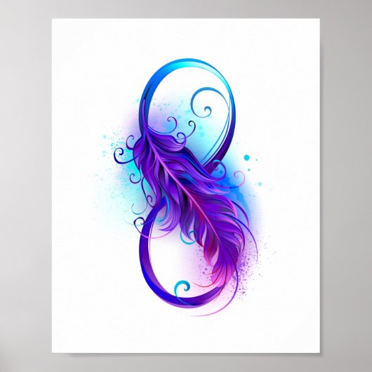 Infinity with Purple Feather Poster (Vorne)