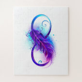 Infinity with Purple Feather Puzzle (Vertikal)