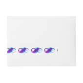 Infinity with Purple Feather Rundum-Adressaufkleber (Vorderseite)