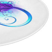 Infinity with Purple Feather Schneidebrett (Ecke)