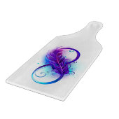 Infinity with Purple Feather Schneidebrett (Ecke)