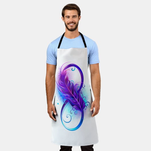 Infinity with Purple Feather Schürze (Getragen)