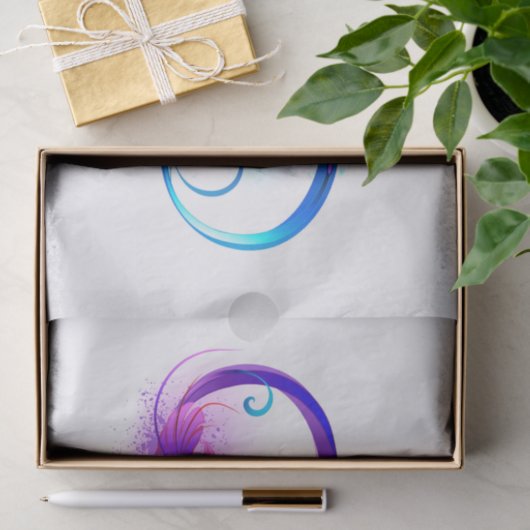 Infinity with Purple Feather Seidenpapier (Geschenk)