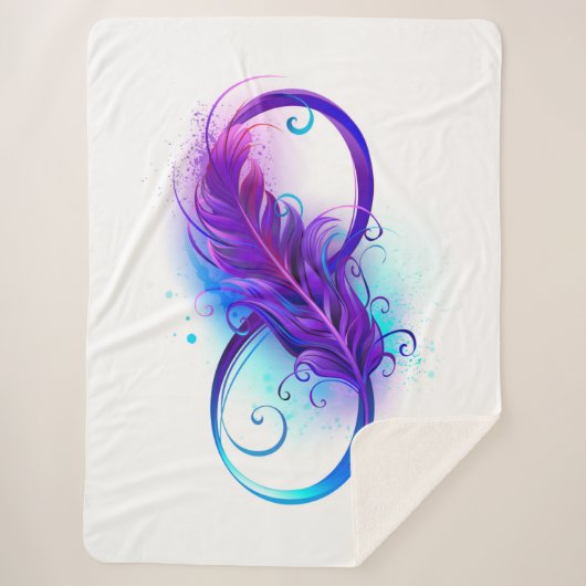 Infinity with Purple Feather Sherpadecke (Vorderseite)