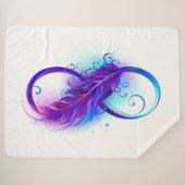 Infinity with Purple Feather Sherpadecke (Vorderseite (Horizontal))