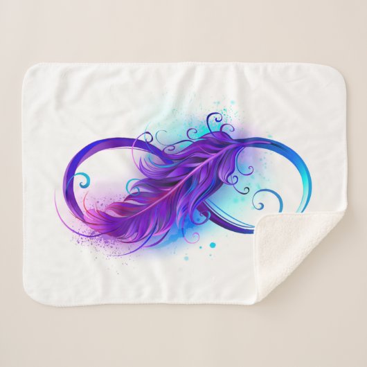 Infinity with Purple Feather Sherpadecke (Vorderseite (Horizontal))