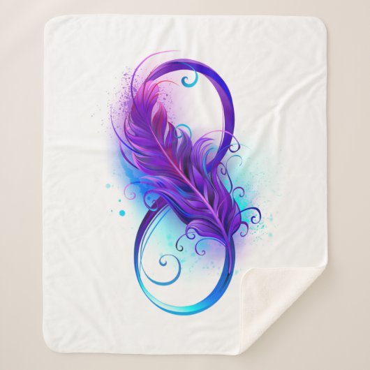Infinity with Purple Feather Sherpadecke (Vorderseite)