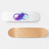 Infinity with Purple Feather Skateboard (Horizontal)