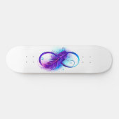 Infinity with Purple Feather Skateboard (Horizontal)