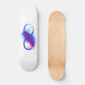 Infinity with Purple Feather Skateboard (Vorderseite)