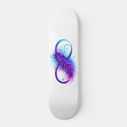 Infinity with Purple Feather Skateboard (Vorderseite)