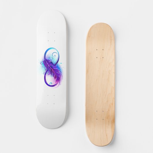 Infinity with Purple Feather Skateboard (Vorderseite)
