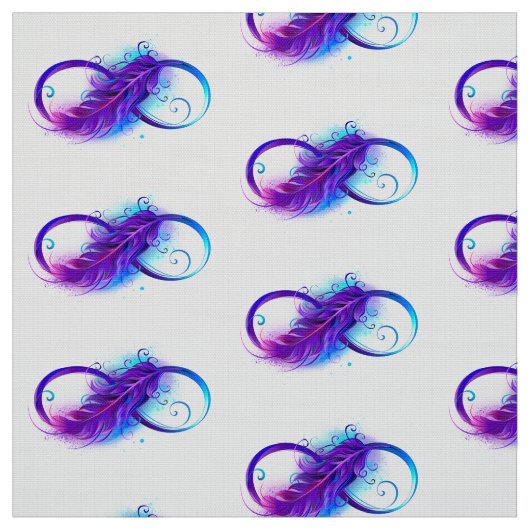 Infinity with Purple Feather Stoff (Muster)