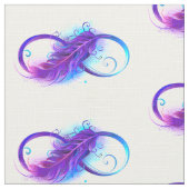 Infinity with Purple Feather Stoff (Nahaufnahme)