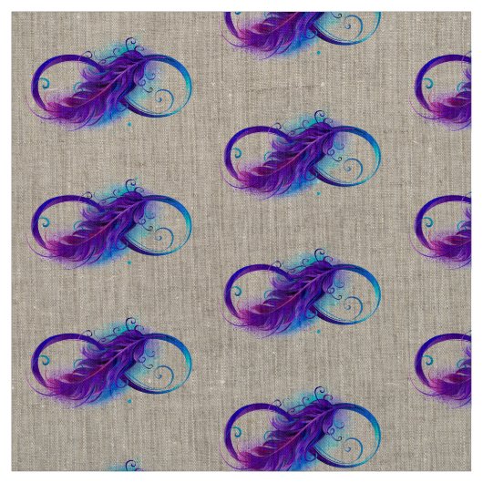 Infinity with Purple Feather Stoff (Muster)