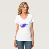 Infinity with Purple Feather T-Shirt (Vorderseite Vollansicht)