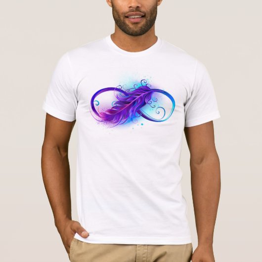 Infinity with Purple Feather T-Shirt (Vorderseite)