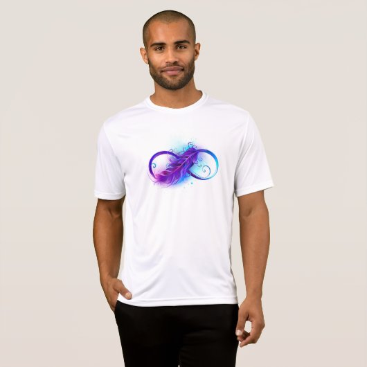 Infinity with Purple Feather T-Shirt (Vorne ganz)