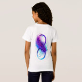 Infinity with Purple Feather T-Shirt (Schwarz voll)