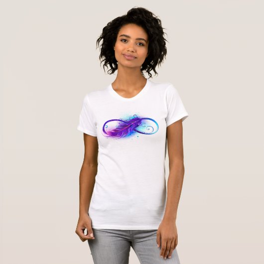 Infinity with Purple Feather T-Shirt (Vorne ganz)