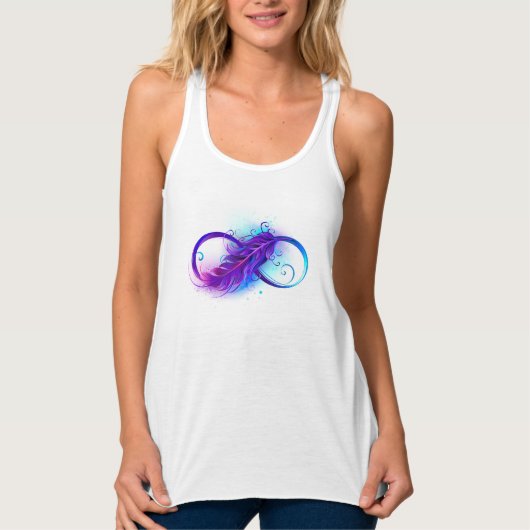 Infinity with Purple Feather Tank Top (Vorderseite)