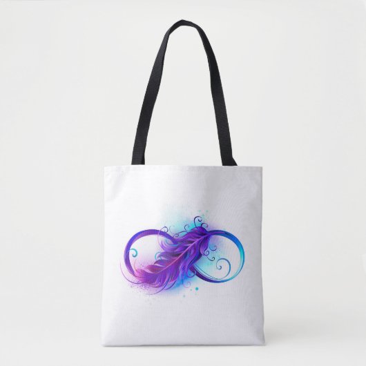 Infinity with Purple Feather Tasche (Vorderseite)