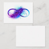 Infinity with Purple Feather Terminkarte (Vorne/Hinten)