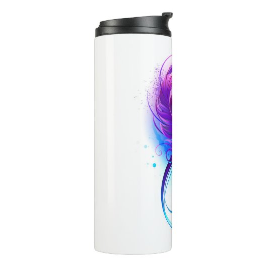 Infinity with Purple Feather Thermosbecher (Nach links gedreht)