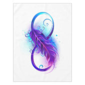 Infinity with Purple Feather Tischdecke (Vorderseite)