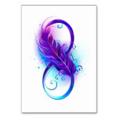 Infinity with Purple Feather Tischnummer (Vorderseite)