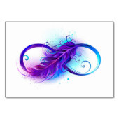 Infinity with Purple Feather Tischnummer (Vorderseite)