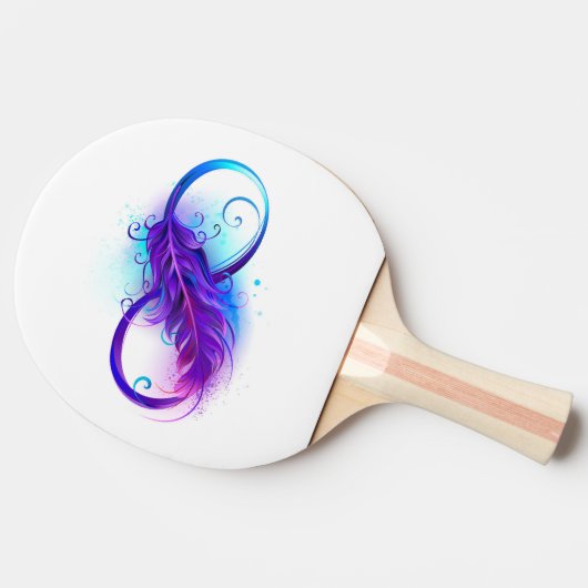 Infinity with Purple Feather Tischtennis Schläger (Seitenansicht)