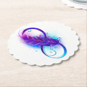 Infinity with Purple Feather Untersetzer (angewinkelt)