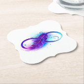 Infinity with Purple Feather Untersetzer (angewinkelt)