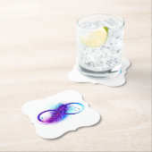 Infinity with Purple Feather Untersetzer (Vor Ort)