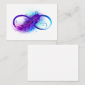 Infinity with Purple Feather Visitenkarte (Vorne/Hinten)