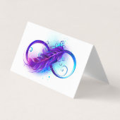 Infinity with Purple Feather Visitenkarten (Vorderseite)