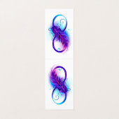 Infinity with Purple Feather Visitenkarten (Außenseite Aufgefaltet)