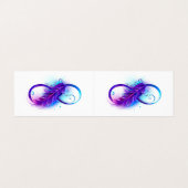 Infinity with Purple Feather Visitenkarten (Außenseite Aufgefaltet)