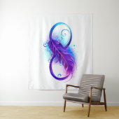 Infinity with Purple Feather Wandteppich (Beispiel)