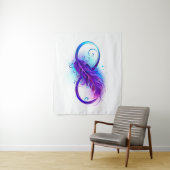 Infinity with Purple Feather Wandteppich (Beispiel)