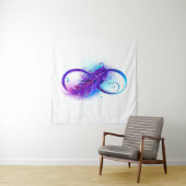 Infinity with Purple Feather Wandteppich (Beispiel)