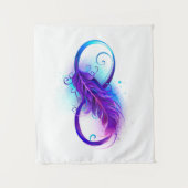Infinity with Purple Feather Wandteppich (Vorderseite)
