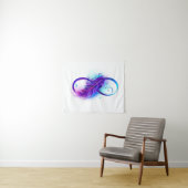 Infinity with Purple Feather Wandteppich (Beispiel (Horizontal))