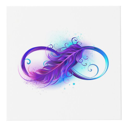 Infinity with Purple Feather Würfel (Vorderseite)