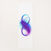 Infinity with Purple Feather Yogamatte (Rückseite)