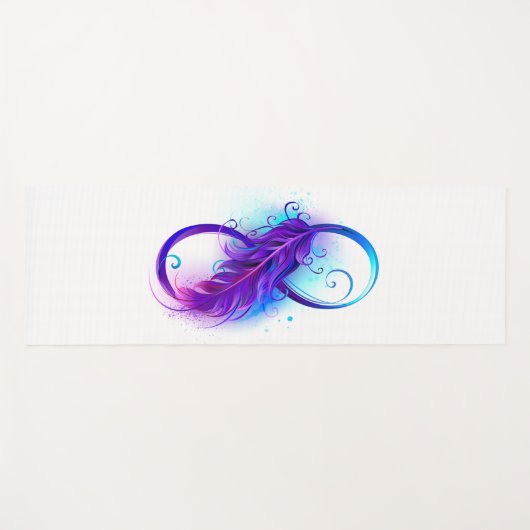 Infinity with Purple Feather Yogamatte (Vorderseite (Horizontal))